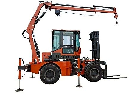 Grúa horquilla compacta 2 en 1